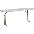 Flash Furniture Elon, Rectangular Folding Training Table, 220-lb, White. 18"Wx72"L