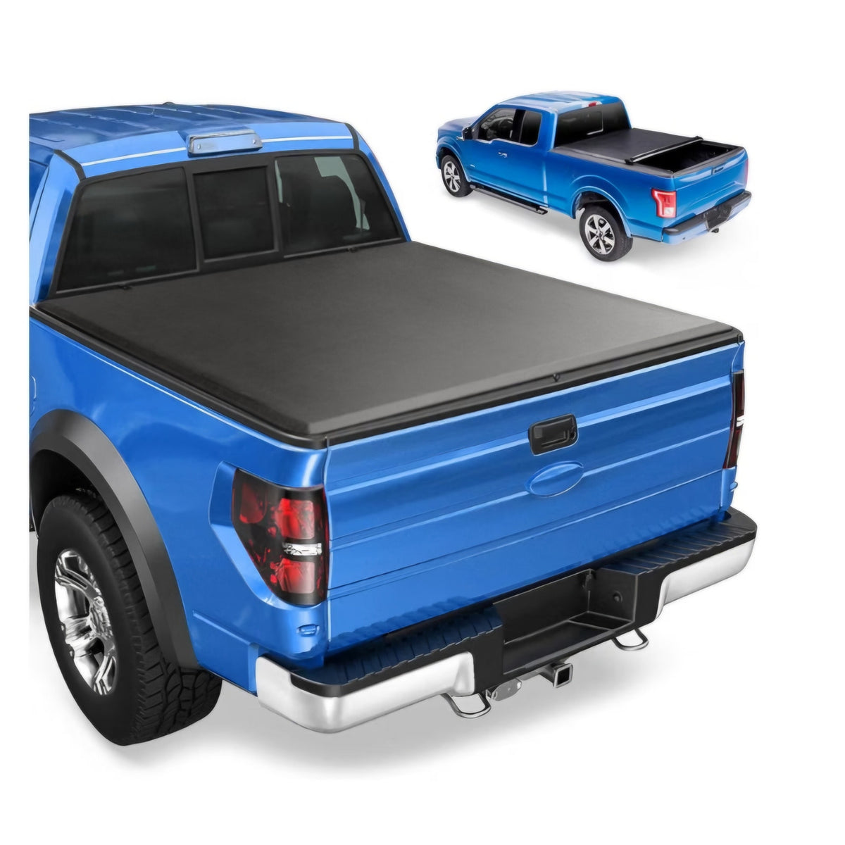 Soft Roll-up 8ft Truck Bed Tonneau Cover for Ford F-250 & F-350 Super Duty 1999-2016, F-450