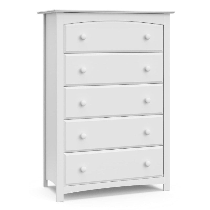 Storkcraft Kenton 5 Drawer Dresser, White