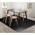 Vinyl Floor Mat for Home, Waterproof Area Mat for Under Dining Room Table Black, 8'×12'