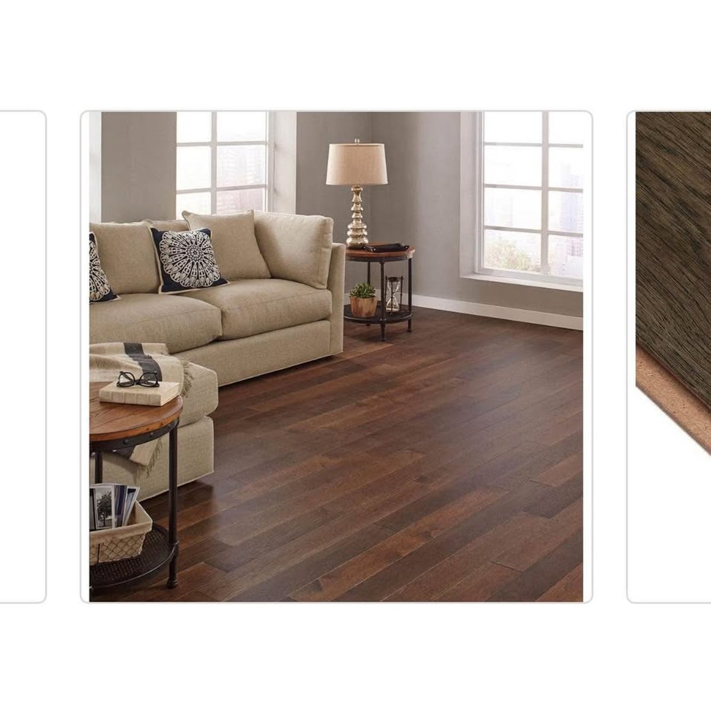 Ashor hickory 3/8 in. T x 5 in. W Wire Brushed Engineered hardwood flooring (19.7 sqft / case)