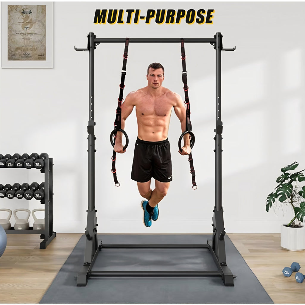 Pull Up Station, Strength Training Workout Pull Up Bar Free Standing for Home Gym