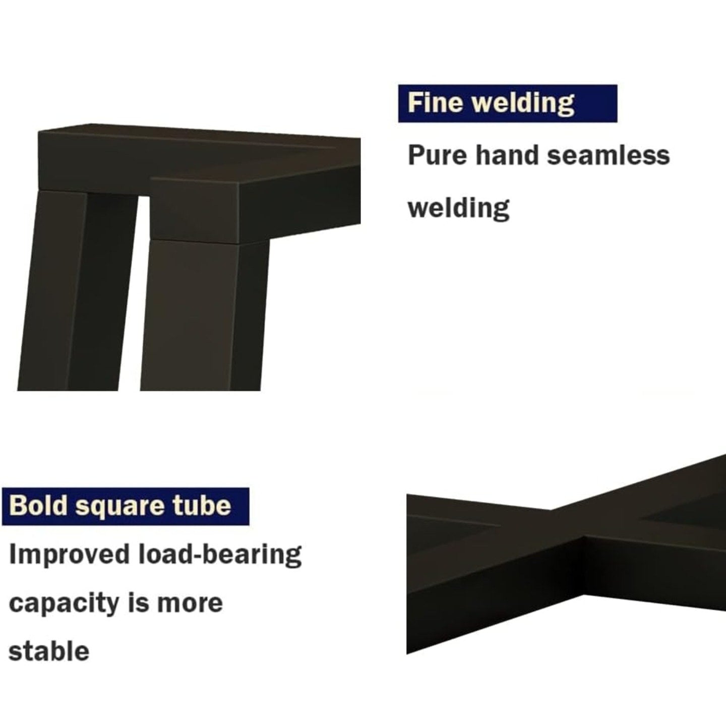 Metal Coffee Table Legs 18 Inch, Heavy Duty Bench Legs Metal Leg for End Table, Modern Desks,