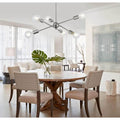 BONLICHT Sputnik Chandelier 6 Lights Modern Pendant Lighting Brushed Nickel Mid Century Flush Mount