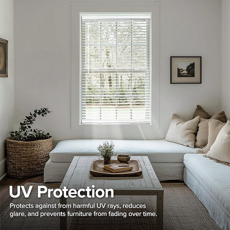 CHICOLOGY Cordless Mini Blinds, 1 Inch Vinyl Window Blinds, Child Safe, Midnight White,60" W x 48"H