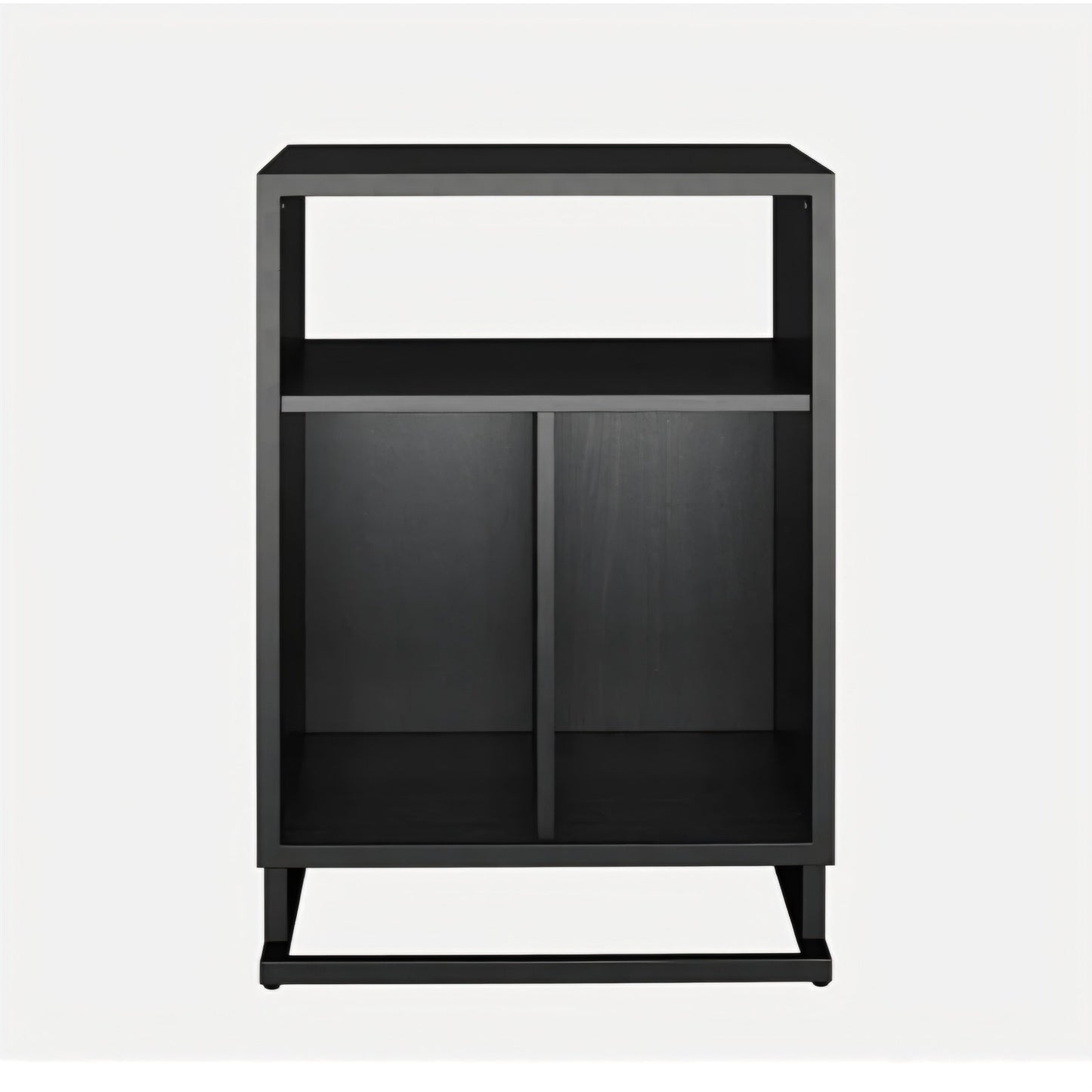 Novogratz Regal Turntable Stand/End Table, Black Oak