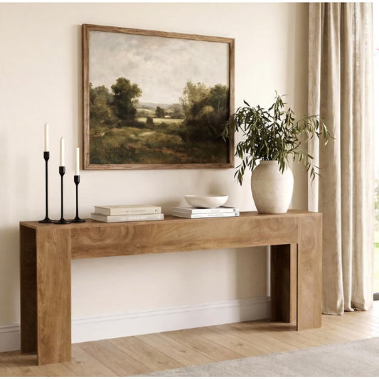 LITTLE TREE 78.74 Inches Extra Long Console Table, Farmhouse Sofa Table Behind Couch