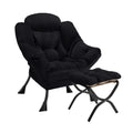 Lazy Chair with Folding Ottoman Modern Large Accent Chair