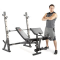 Marcy Olympic Workout Bench for Home Gym Strength Training Equipment with Preacher Curl