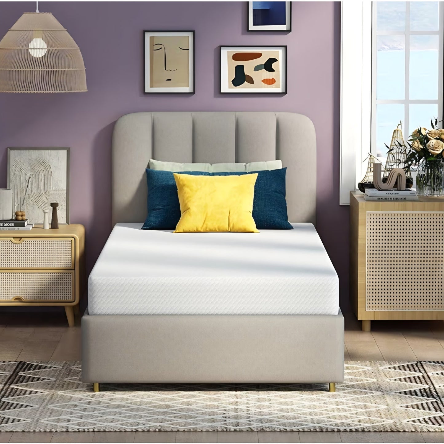 Twin-XL Mattress, 6 Inch Gel Infused Memory Foam Mattresses Medium-Firm Mattress