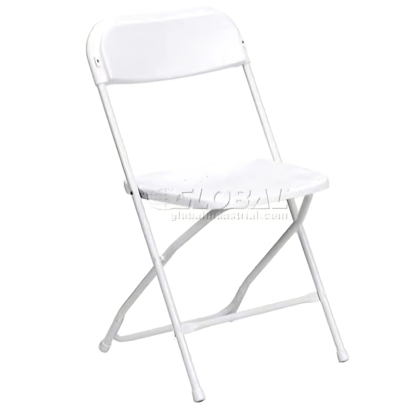 Plastic Folding Chair, 800 lbs. Capacity, White - Lot of 10
