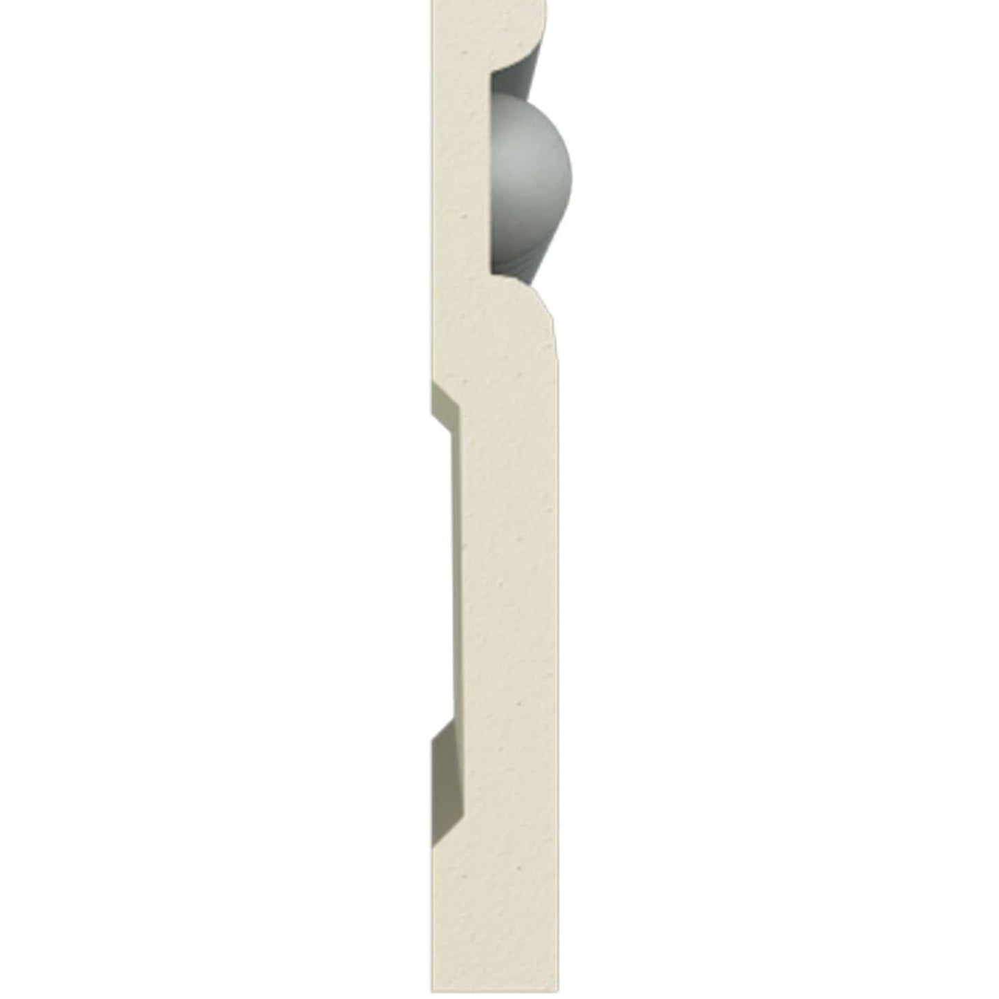 Ekena Millwork 3 7/8"H x 1/2"P x 94 1/2"L Ashford Baseboard Moulding