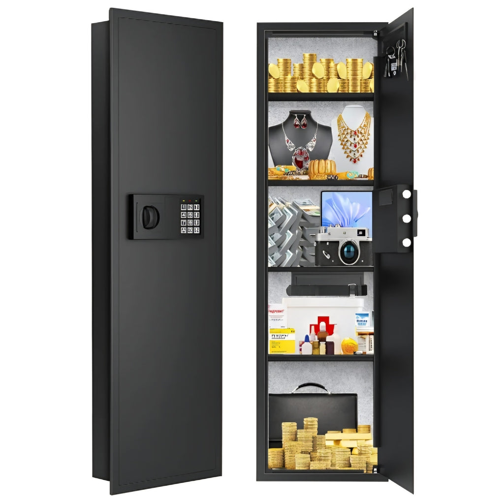 51.18" Tall Wall Safes Between the Studs 16" Centers, Heavy Duty Combination Lock in Wall Safe