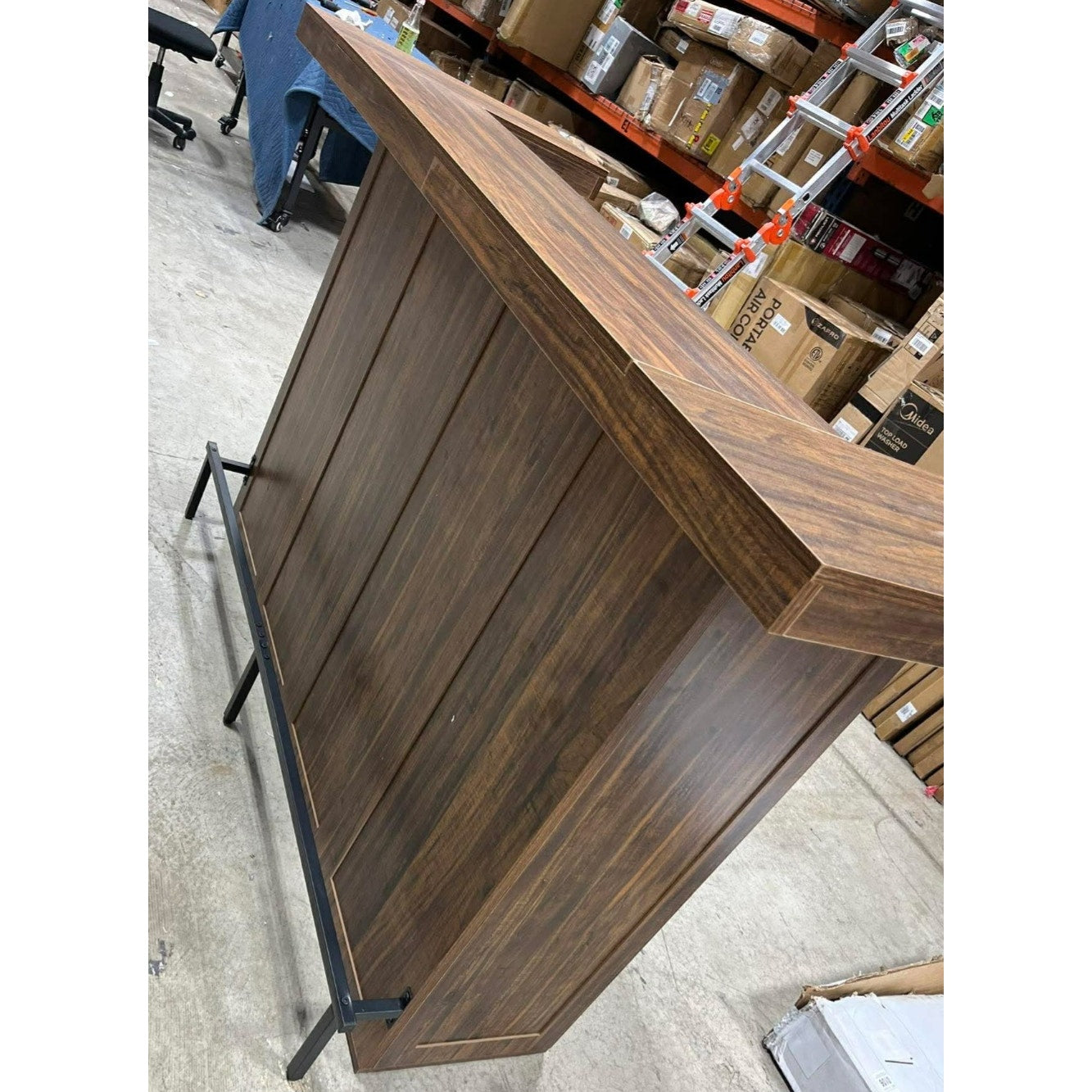 Tribesigns 4-Tier Bar Table, 70.9-Inch Large Wood Home Bar Unit with Wine Glass Holder