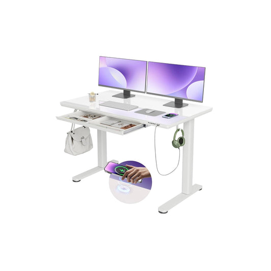 Electric charging glass desk