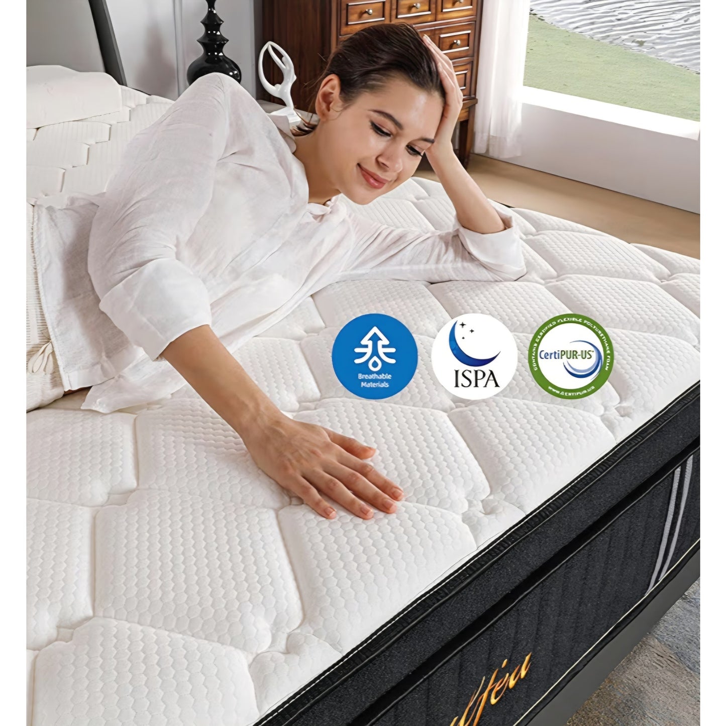 Full Size Mattress,12 Inch Hybrid Full Mattress in a Box with Memory Foam & Individual PocketSpring