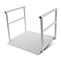 Ruedamann 36" Wide Aluminum Wheelchair Ramp with Handrails, Non-Slip Extra-Wide Platform
