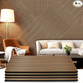 Acoustic Wood Wall Panels 4 Pack 47.6" x 23.6" for Interior Wall Decor-Teak (Cover Approx.31 sq.ft)
