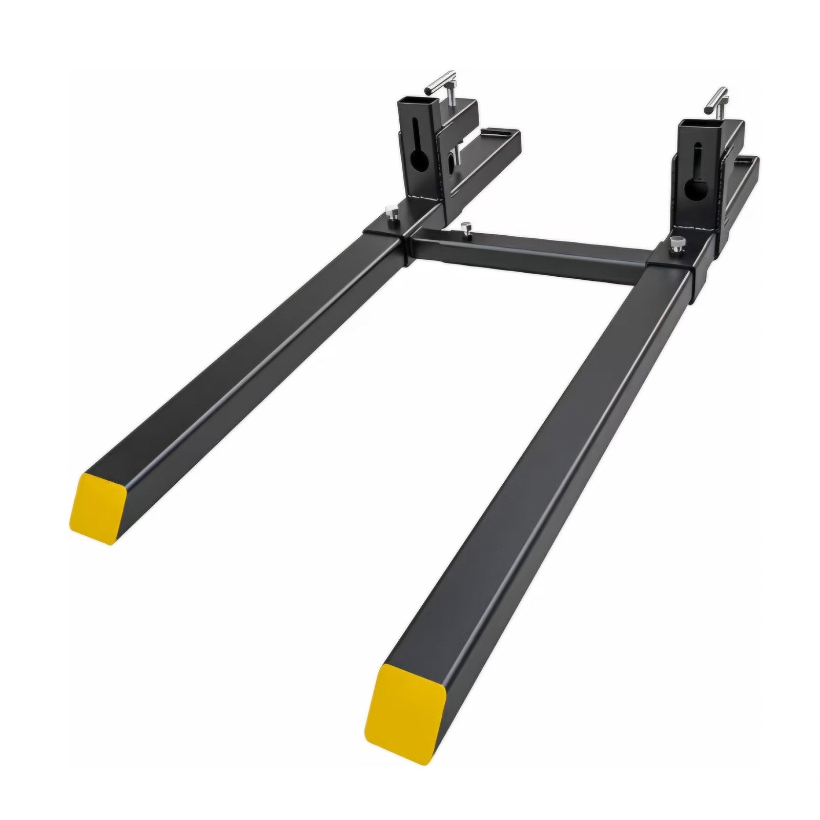 60" 2000lbs Clamp on Pallet Forks Heavy Duty Tractor Forks with Adjustable Stabilizer Bar Tractor