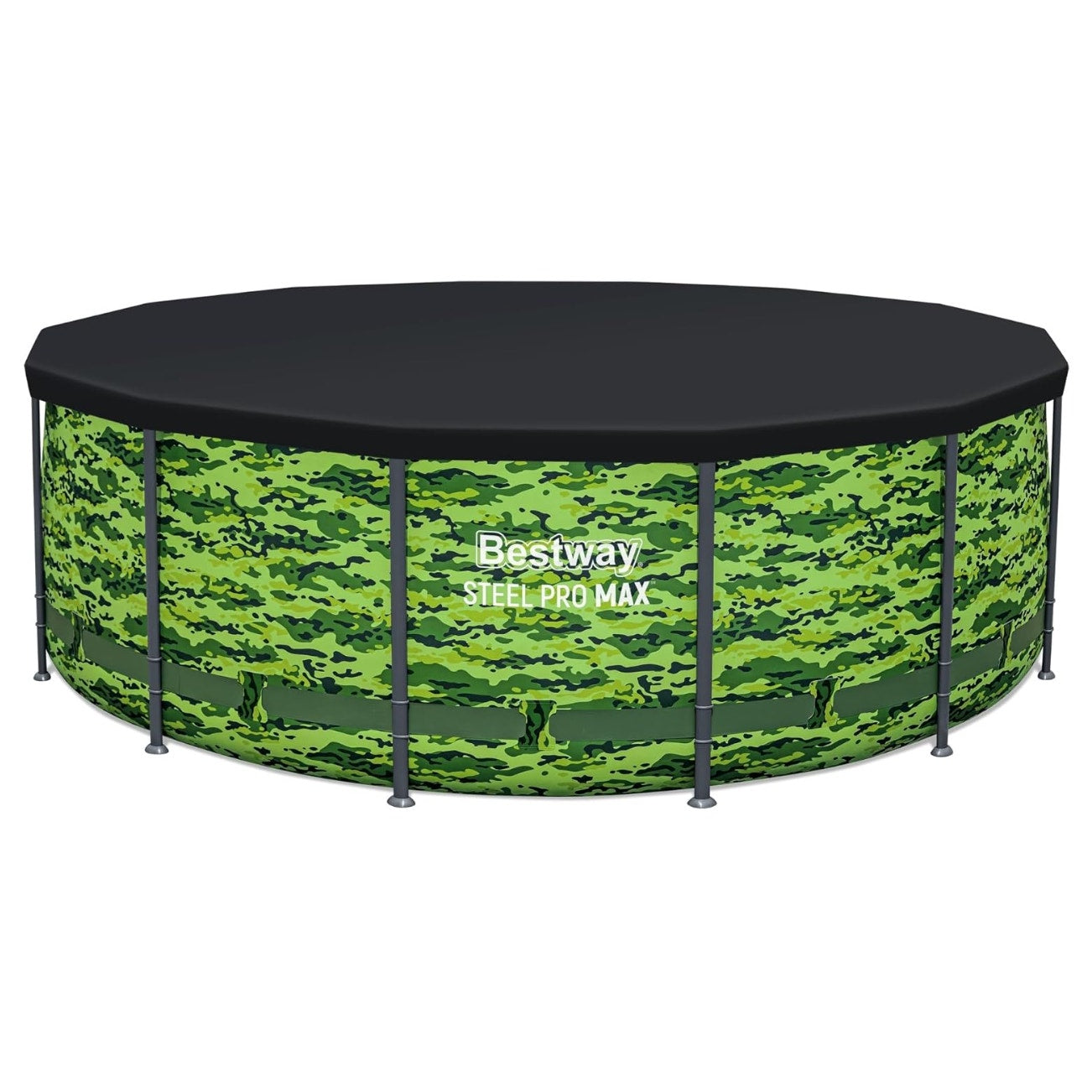 Bestway Steel Pro Max 14' x 48" Camo Pool Set with Pump and Ladder