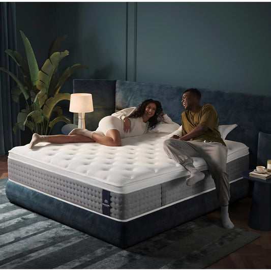 12 Inch Queen Size Mattress, Medium Plush Hybrid with Memory Foam & Individually Wrapped Coils,