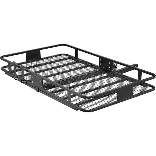 VEVOR Hitch Mount Cargo Carrier, 60" x 36" x 6" Folding Rear Luggage Rack Basket,  500LBS Capacity.