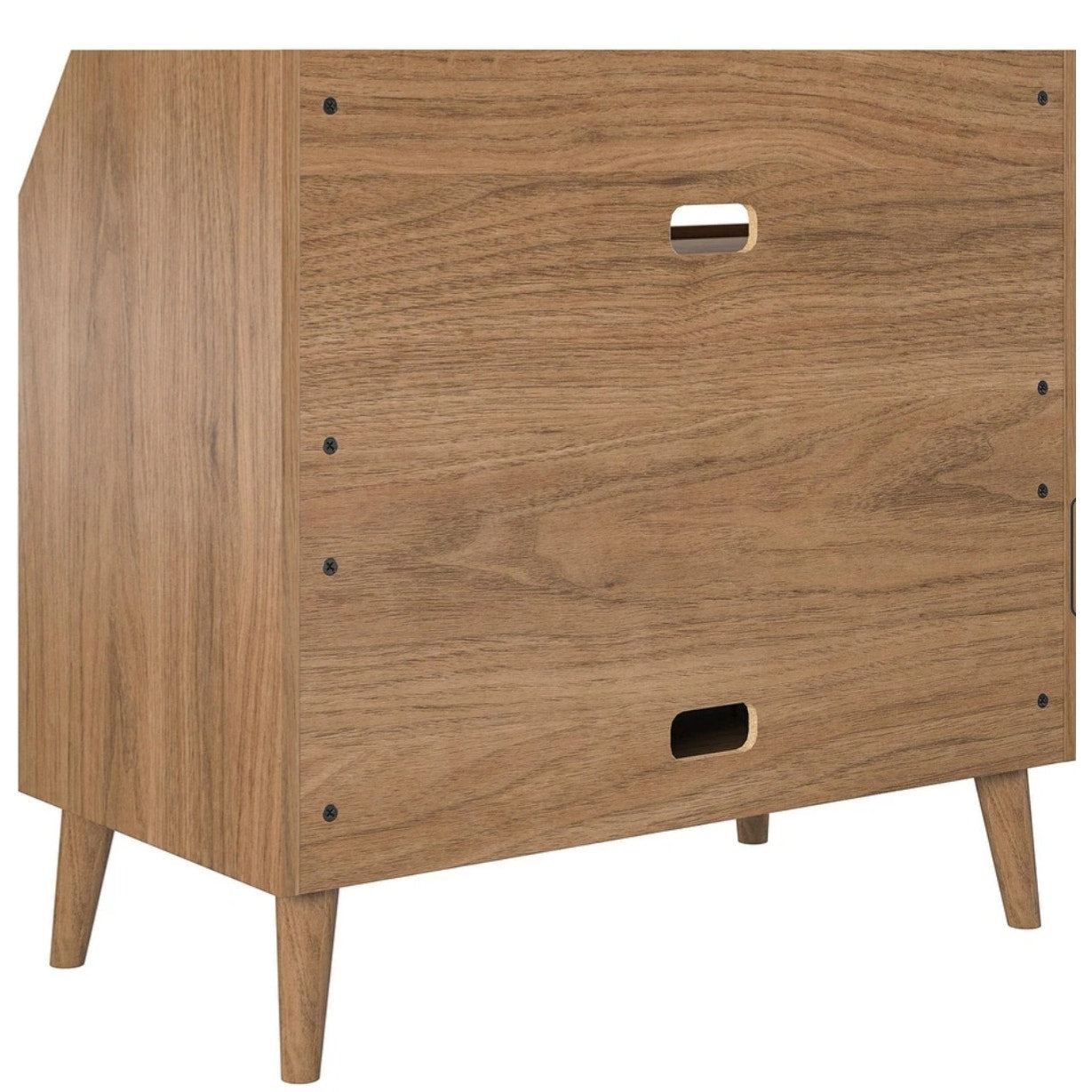 Modern record player cabinet with storage