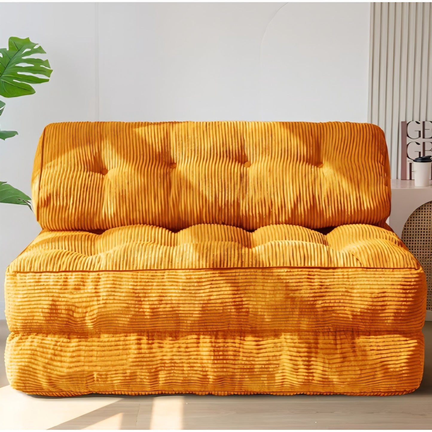Folding Sofa Bed, Convertible Sleeper Chair with Pillow Foldable Matress with Back Support
