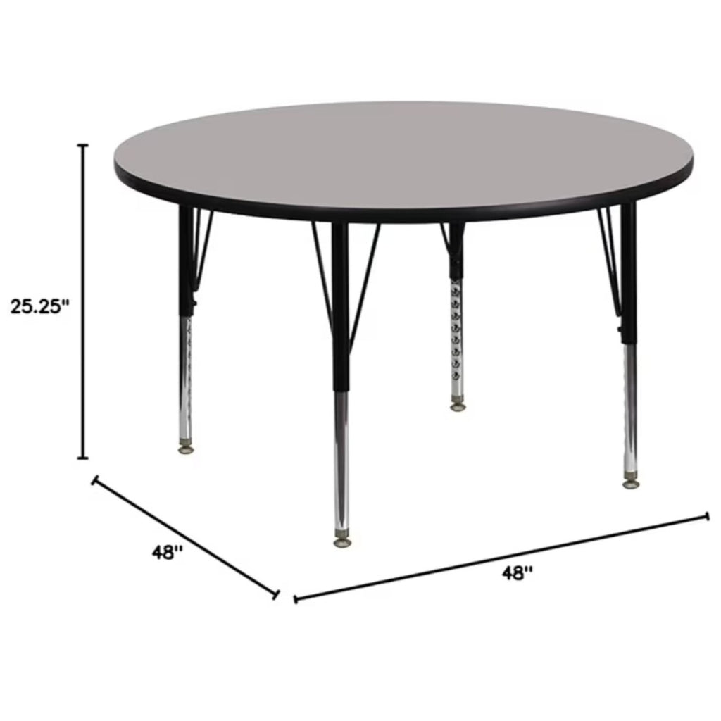 Wren 48'' Round Grey HP Laminate Activity Table