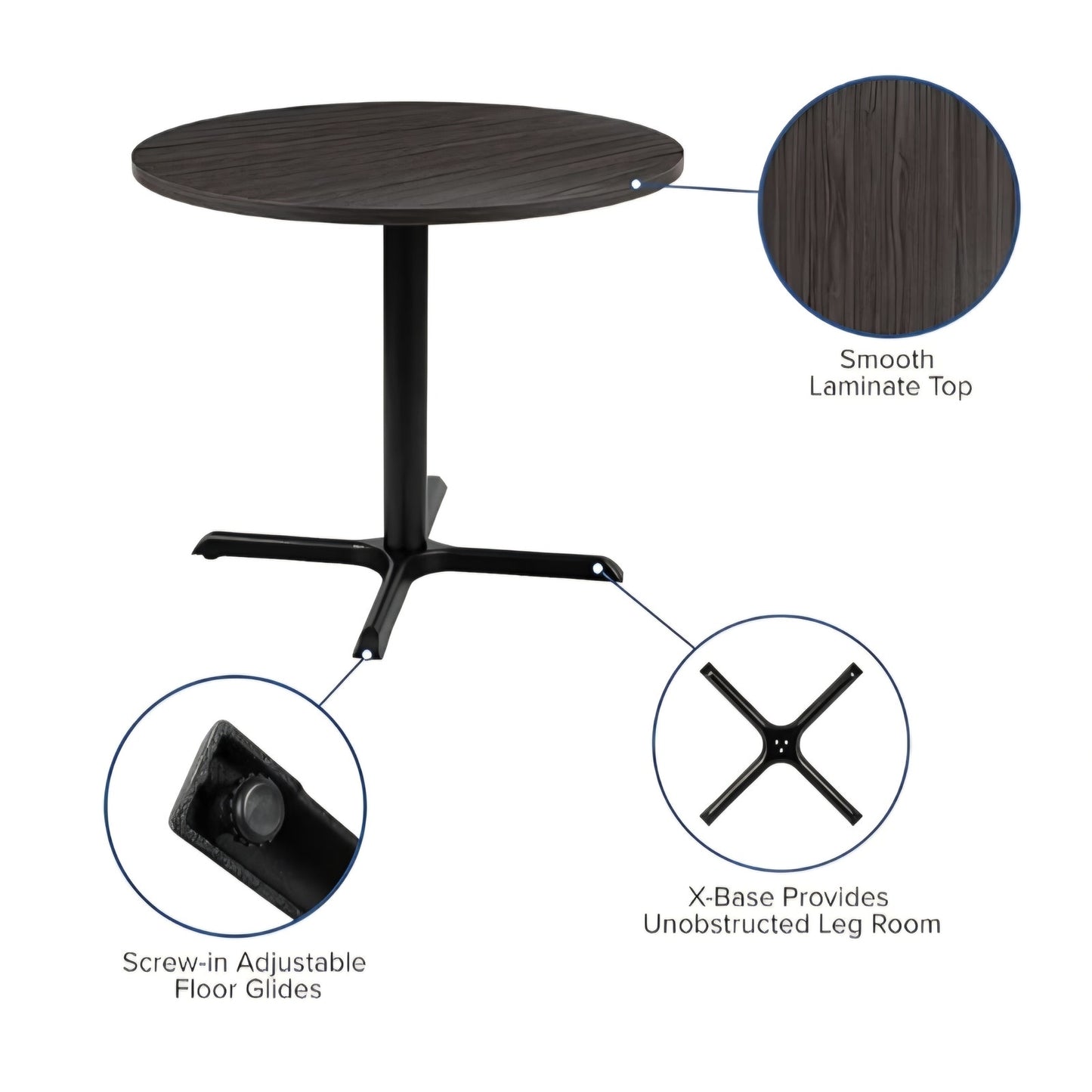 Chapman 36" Round Multipurpose Conference Table Business Meeting Table for Office