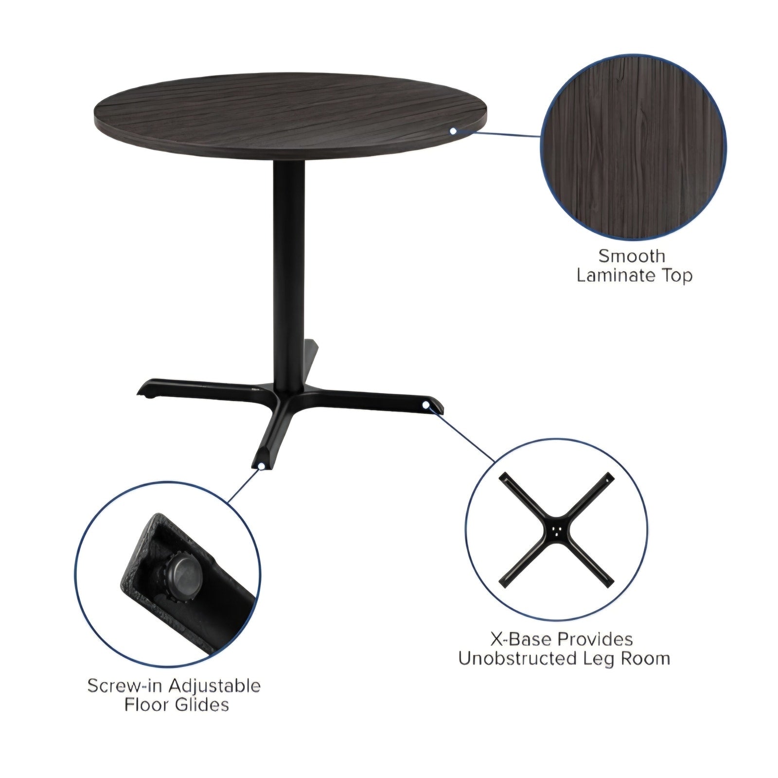 Chapman 36" Round Multipurpose Conference Table Business Meeting Table for Office