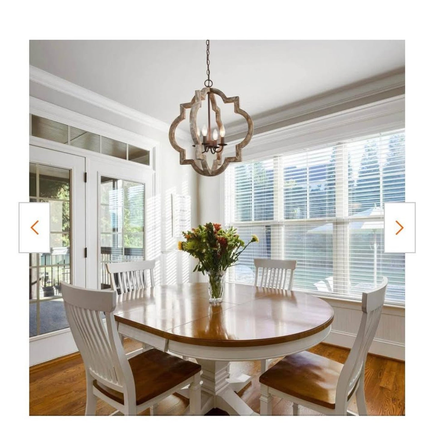Modern Farmhouse Cage Chandelier Bronze 4-Light Island Candlestick Chandelier Rust Proof Weathered W