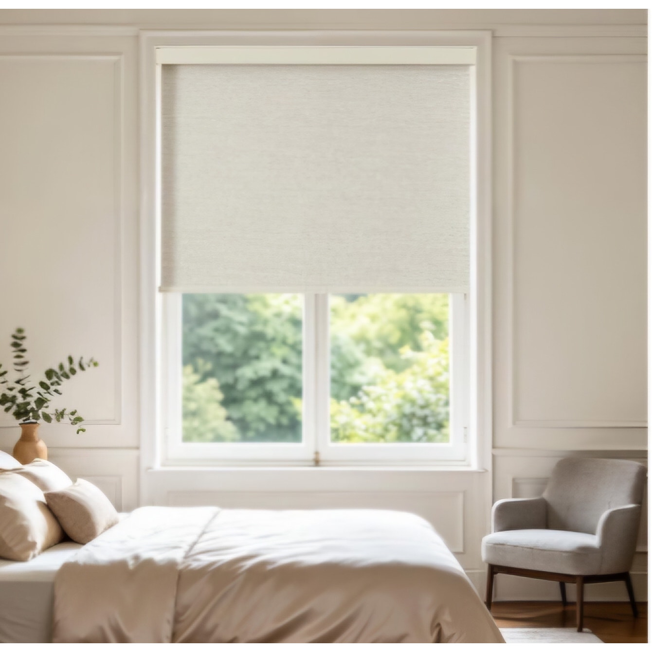 Joydeco Cordless Blackout Roller Shades (Light Khaki, 71” W x 72” H)