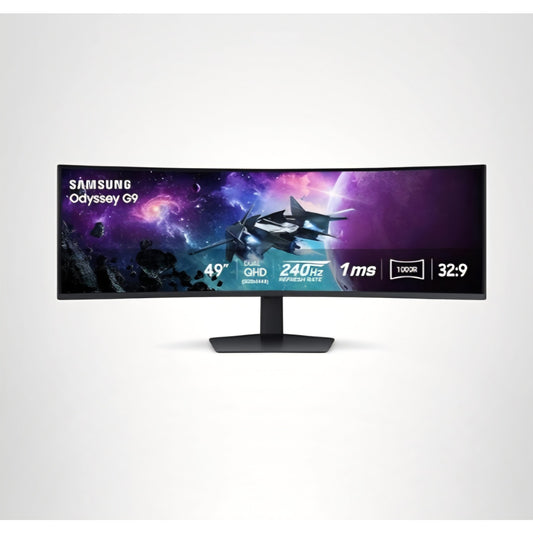 SAMSUNG 49" Odyssey G9 (G95C) Series DQHD 1000R Curved Gaming Monitor, 240Hz, 1ms(GtG)