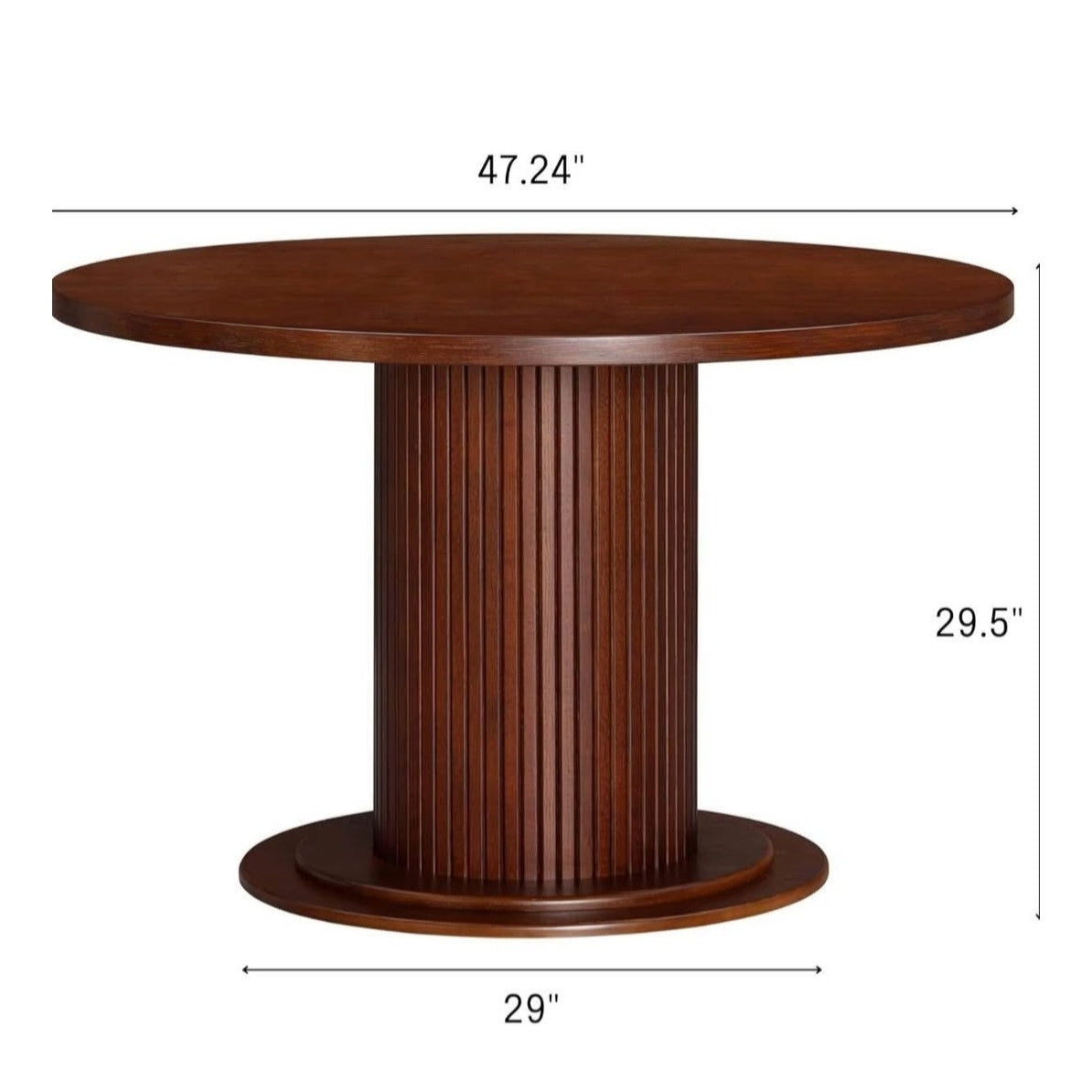 NTC Summit 47 Inch Modern Design, Round Dinner Table for Dining Room, Living Room Furniture, Effortless