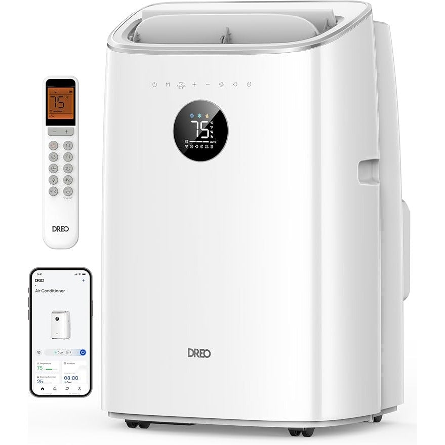 DREO Portable Air Conditioner 319S, 10000 BTU ASHRAE, 6000 BTU DOE, APP/Voice/Remote,  Room Indoors