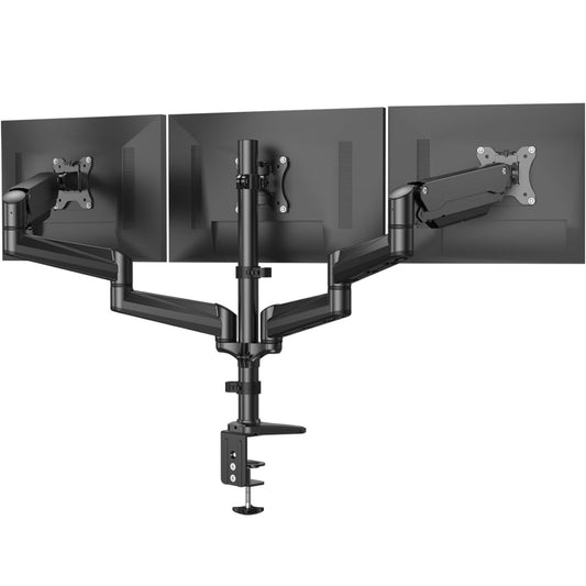 HUANUO Triple Monitor Mount for 17 to 32 inch Screens, Gas Springs Adjustment Triple Monitor Stand