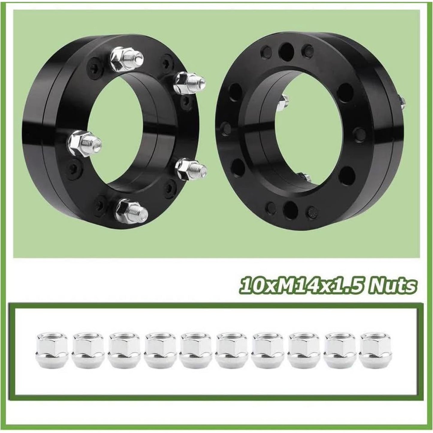 YIZBAP 2PCS 6x5.5 to 5x5.5 Wheel Adapters for Ram 1500 F150 Wheels on Silverado 1500 Tacoma Vehicle,
