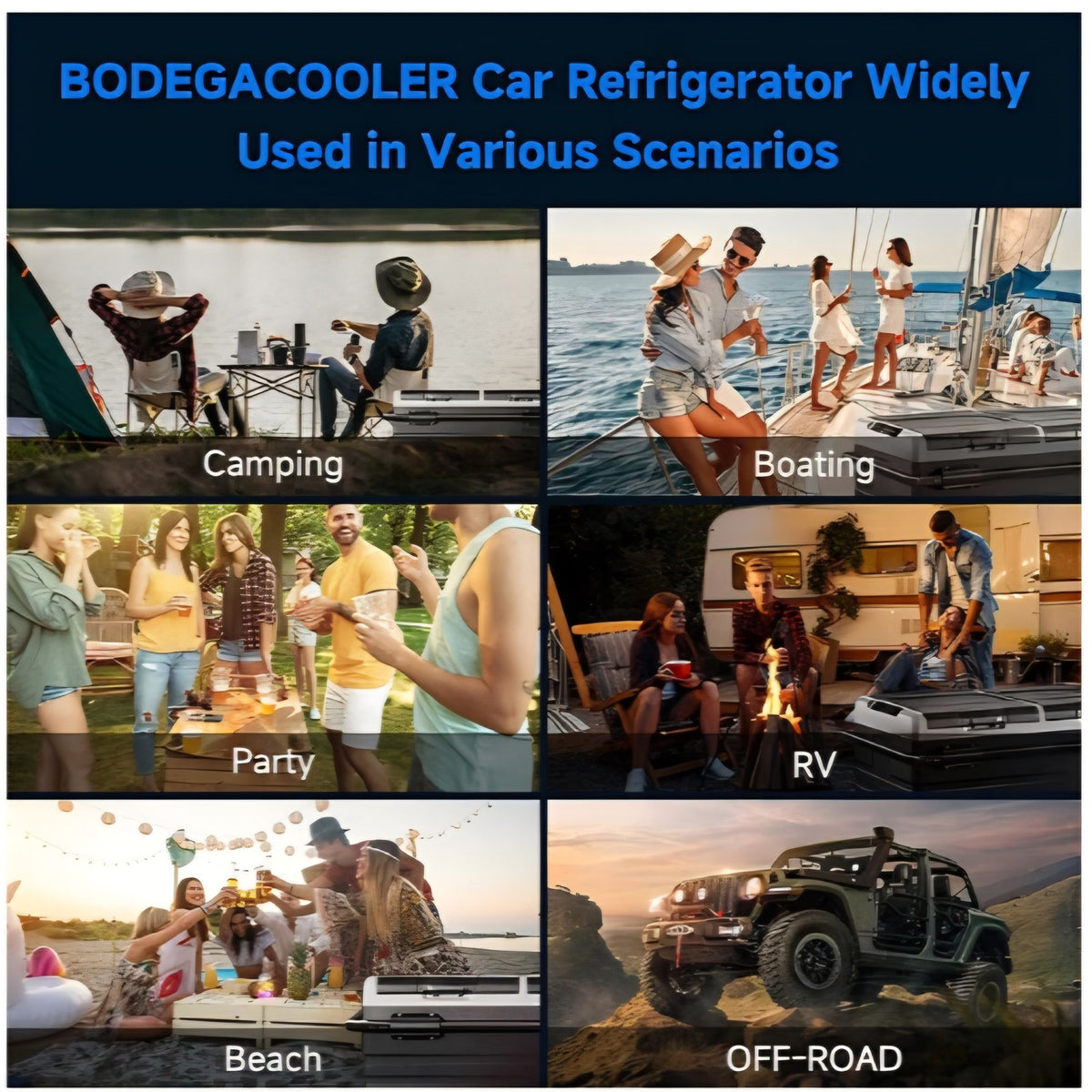 BODEGACOOLER 12 Volt Car Refrigerator, 100 Quart Portable Freezer