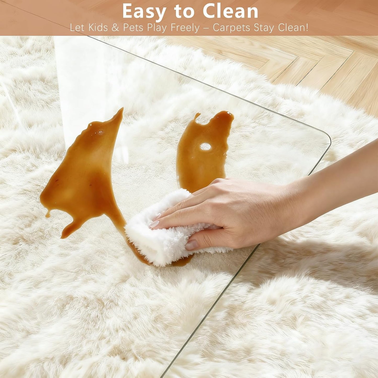 Tempered Glass Chair Mat for Carpet & Hard Floor, 48"x60" Chair Mat, Heavy Duty & Scratch Resistant