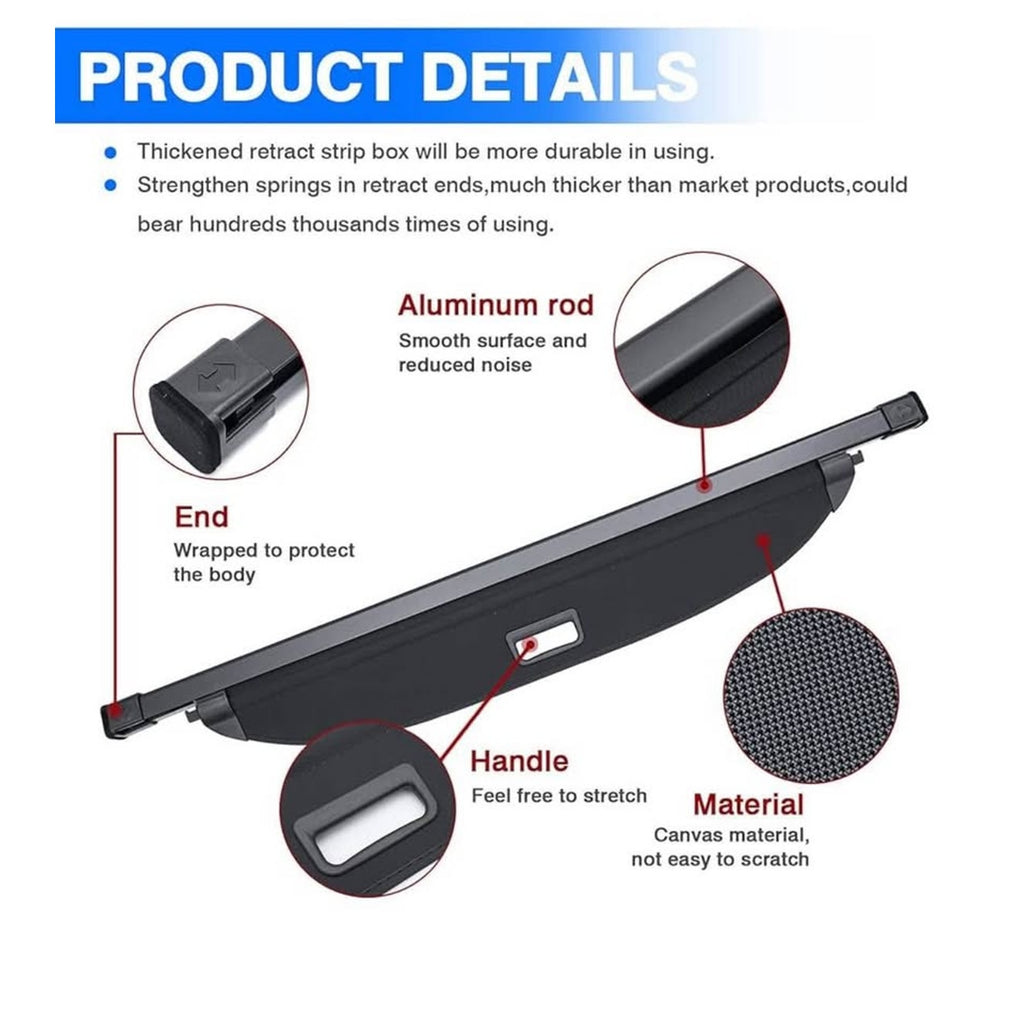 Powerty Cargo Cover for 2022-2024 2025 Hyundai Tucson Accessories Trunk Cover Retractable Trunk Shie
