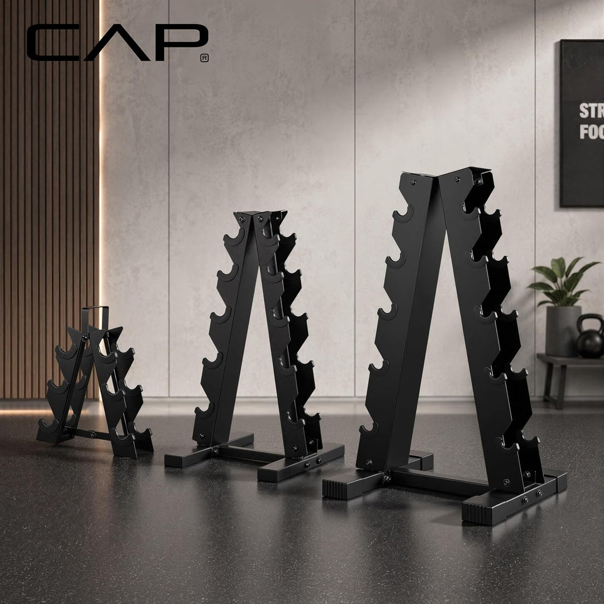 CAP A-Frame Dumbbell Weight Rack, holds 5-25lb, 13"D x 14.5"W x 26"H