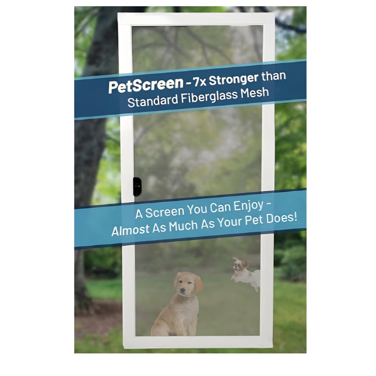 Sliding Screen Door Replacement, Ready-to-Assemble, Easy DIY, White, 36" - PetScreen