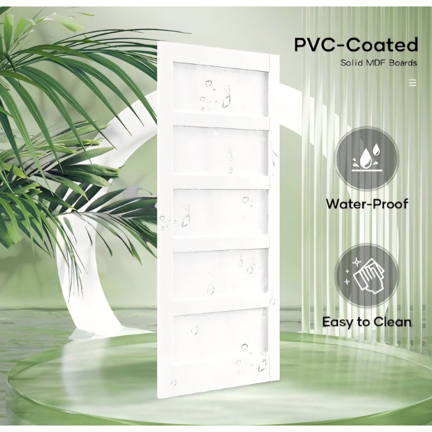 48x84 inch White Barn Door with 8FT Sliding Door Hardware Kit Included & Handle,MDF,Solid PVC