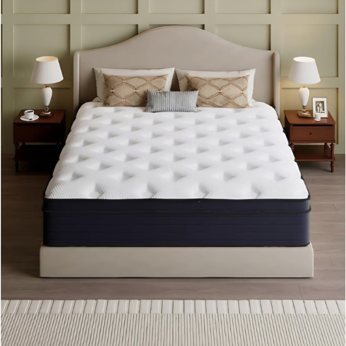 14 Inch King Size Mattress, Hybrid Memory Foam Mattress with Cooling Gel & Pocket Springs