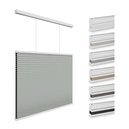 Changshade Blackout Cellular Shades Cordless, Top Down Bottom Up Blinds for Windows, 1.5" Single Cell Pleated Honeycomb Window Shades for Bedroom, Child Room,36" Width x72 Height,Gray