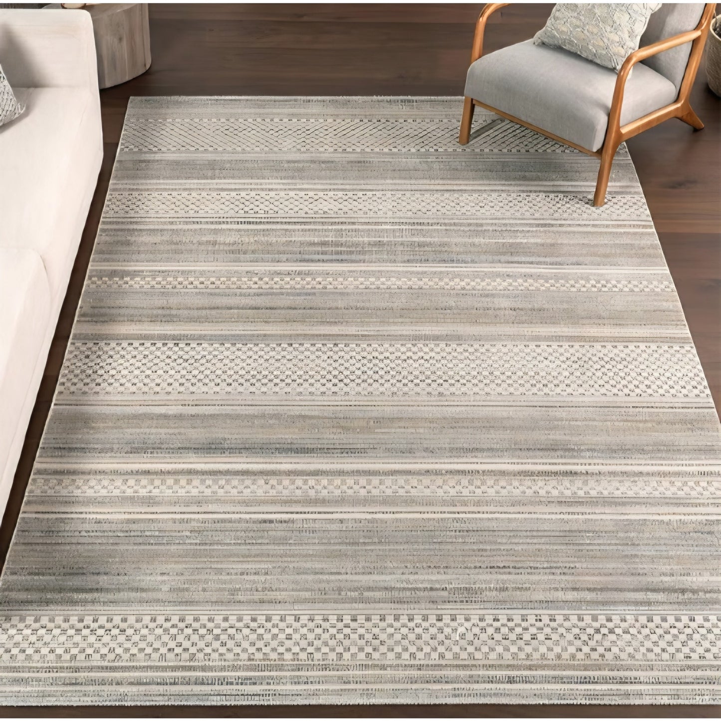 Nuloom Milan Sage/Beige, 5' x 7'10", Bohemian, Soft and Cozy, High Traffic,