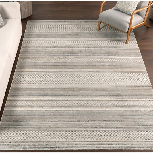 Nuloom Milan Sage/Beige, 5' x 7'10", Bohemian, Soft and Cozy, High Traffic,