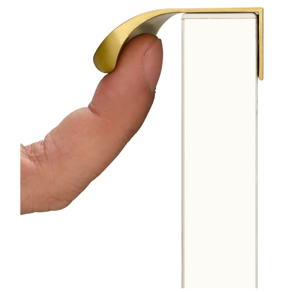 Brushed Brass Drawer Handles Edge Hardware for Kitchen Cupboard Gold