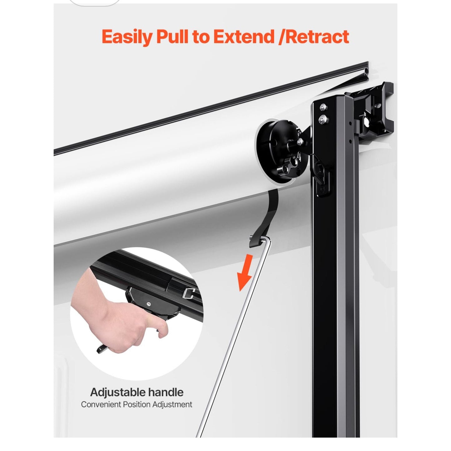 VEVOR Manual RV Awning Complete Kit, 14' Retractable Awning with Aluminum Alloy